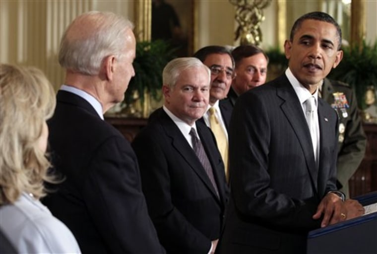 Barack Obama, Robert Gates, Joe Biden, Hillary Rodham Clinton, Leon Panetta, David Petraeus